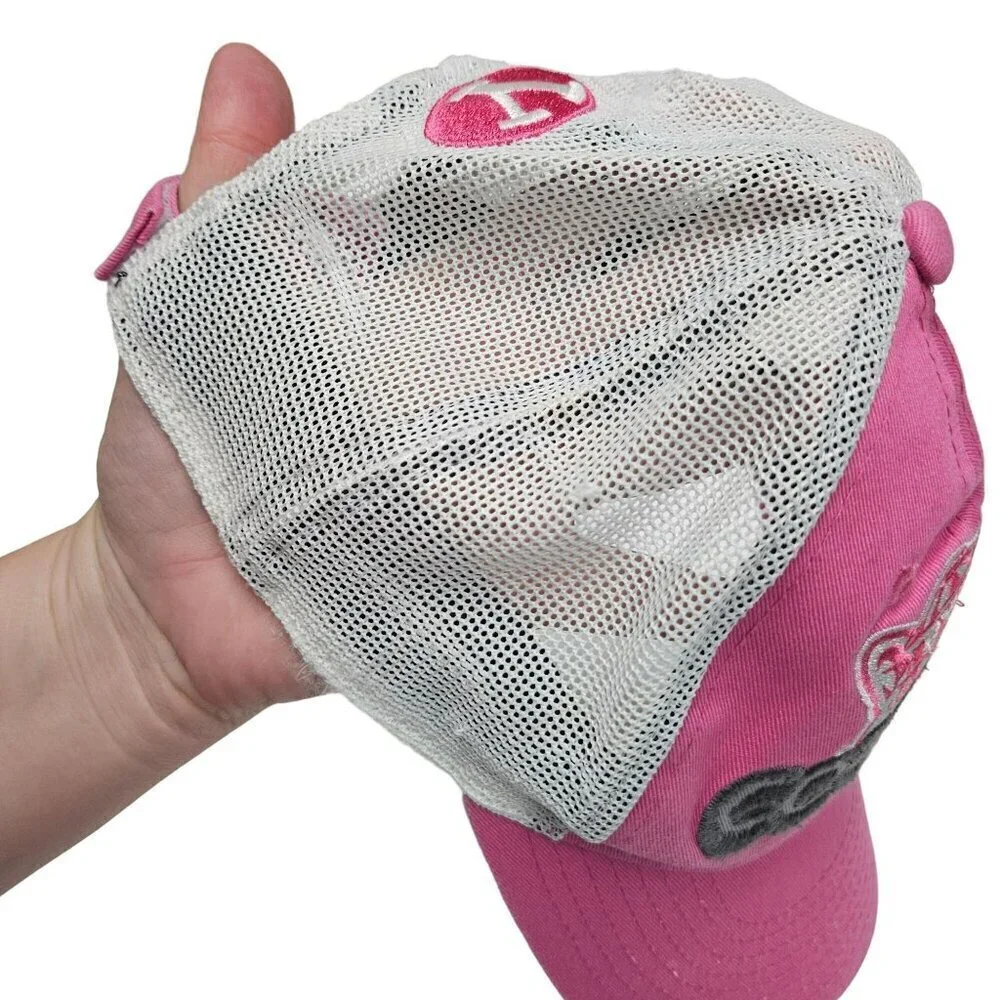 BYU Cougars Youth Trucker Hat Pink Mesh Back Embroidered New Era FLAWED‎